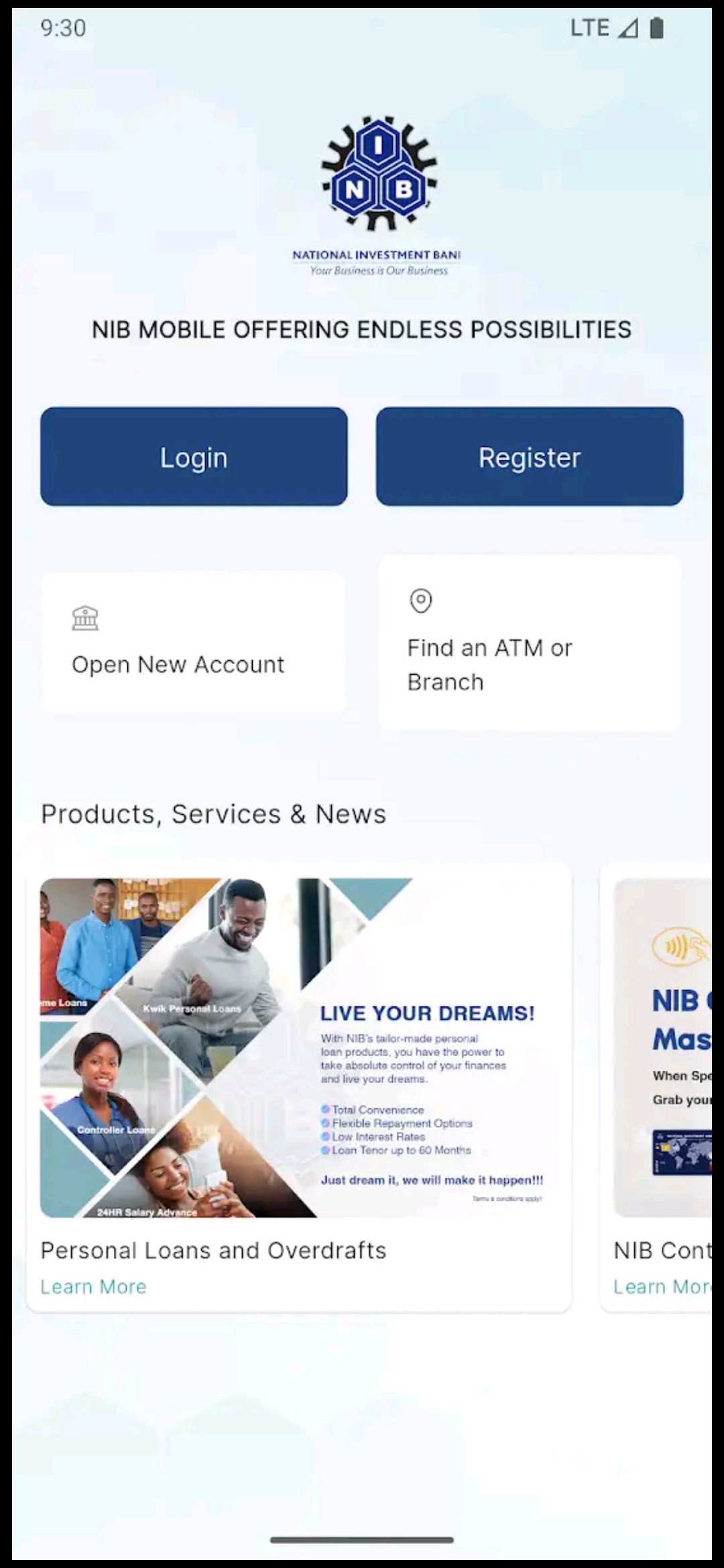 Welcome Screen